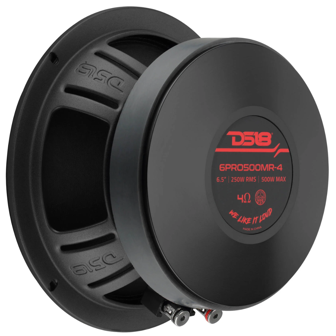 DS18 6PRO500MR-4 6.5" 500W Max 4-Ohm Midrange Car Audio Loudspeaker (Single)