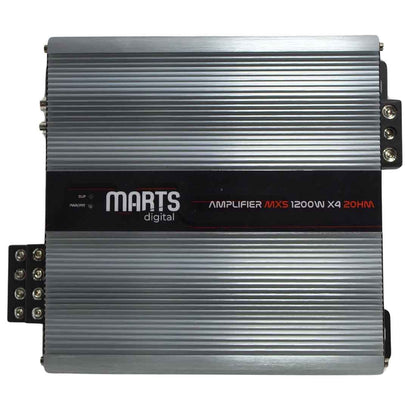 Marts Digital MXS 1200WX4 2-OHM 4-Channel 1200W Full Range Class-D Car Amplifier