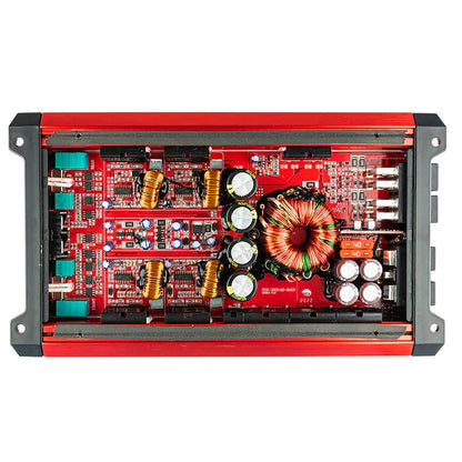 DS18 SXE-3000.4D/RD 4-Channel 3000W Peak Class-D Full Range Car Amplifier (RED)