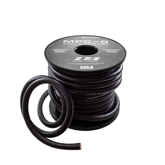 Deaf Bonce MPC-0 Machete 0-Gauge 50FT Oxygen Free Copper OFC Power Cable (Black)