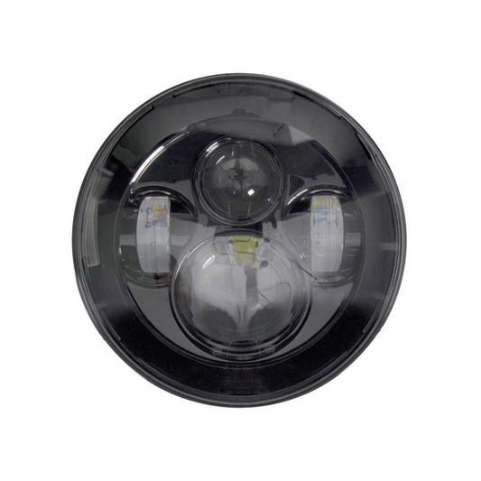 Heise BC-701B Universal 7" Black Round Motorcycle LED Replacement Headlights