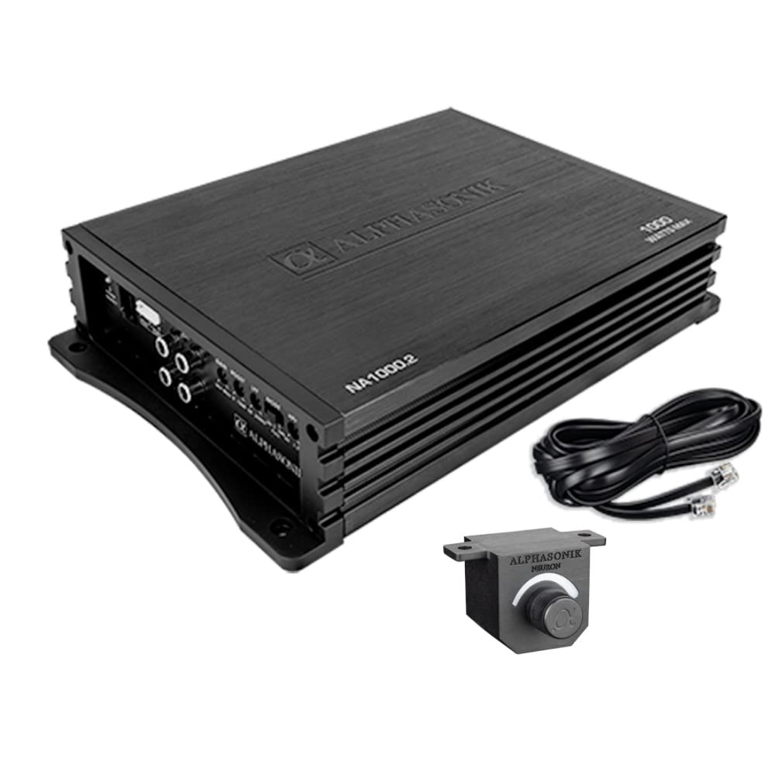 Alphasonik NA1000.2 Neuron Series 2-Channel 1000W Max Class-A/B Car Amplifier