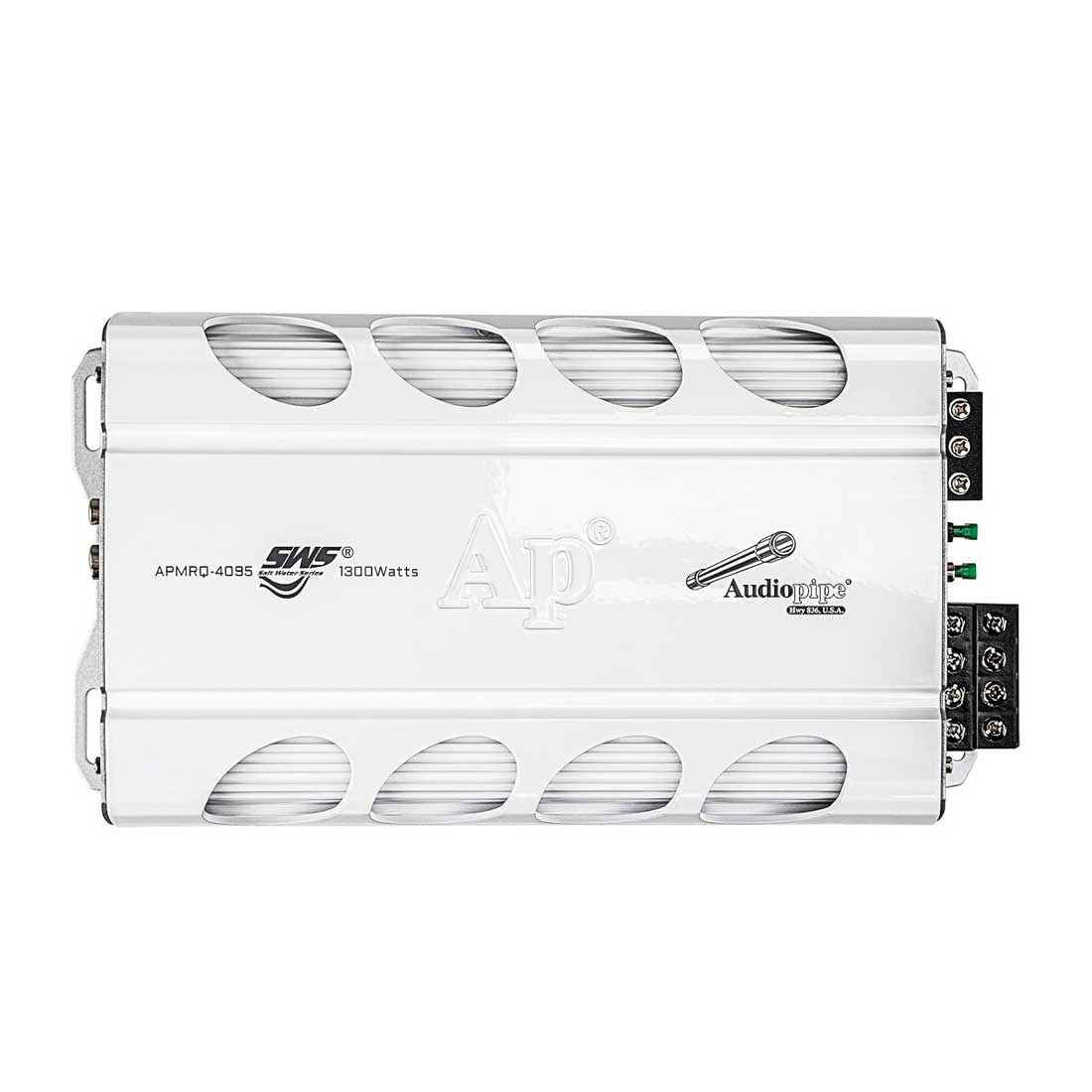 Audiopipe APMRQ-4095 4-Channel 1300W Peak Class-A/B Mini Design Marine Amplifier