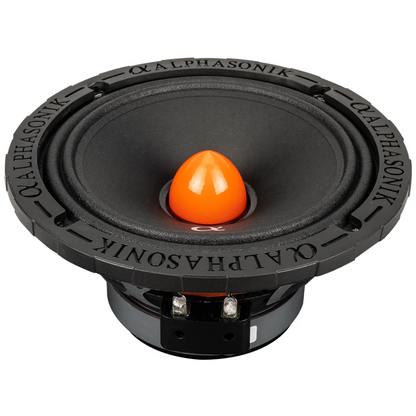 Alphasonik VCA658 6.5" 1400W Max 8-Ohm Car Audio Mid-Range Speakers (Pair)