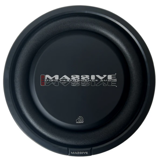 Massive Audio GTS10 10" 600W Peak Dual 4-Ohm Voice Coil Shallow Mount Subwoofer