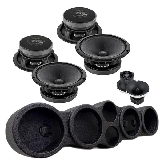 QBOMB465 TWEET Speaker Pod + 4x AP-M61SE 6.5" Speakers + 2x AT-37 SPORT Tweeters