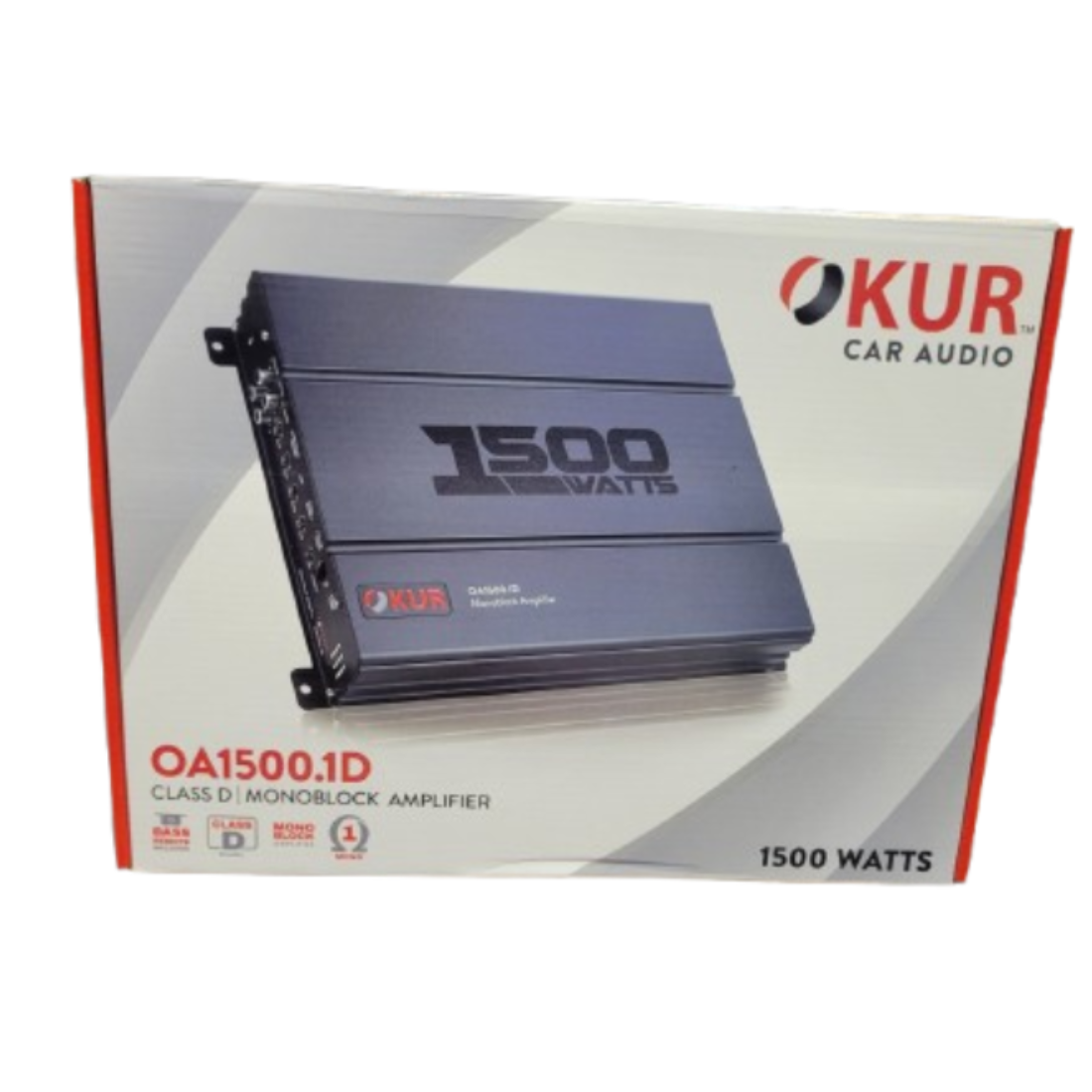 OKUR OA1500.1D 1-CH Monoblock 1 x 1500 Watt @ 1Ω Class-D Car Audio Amplifier