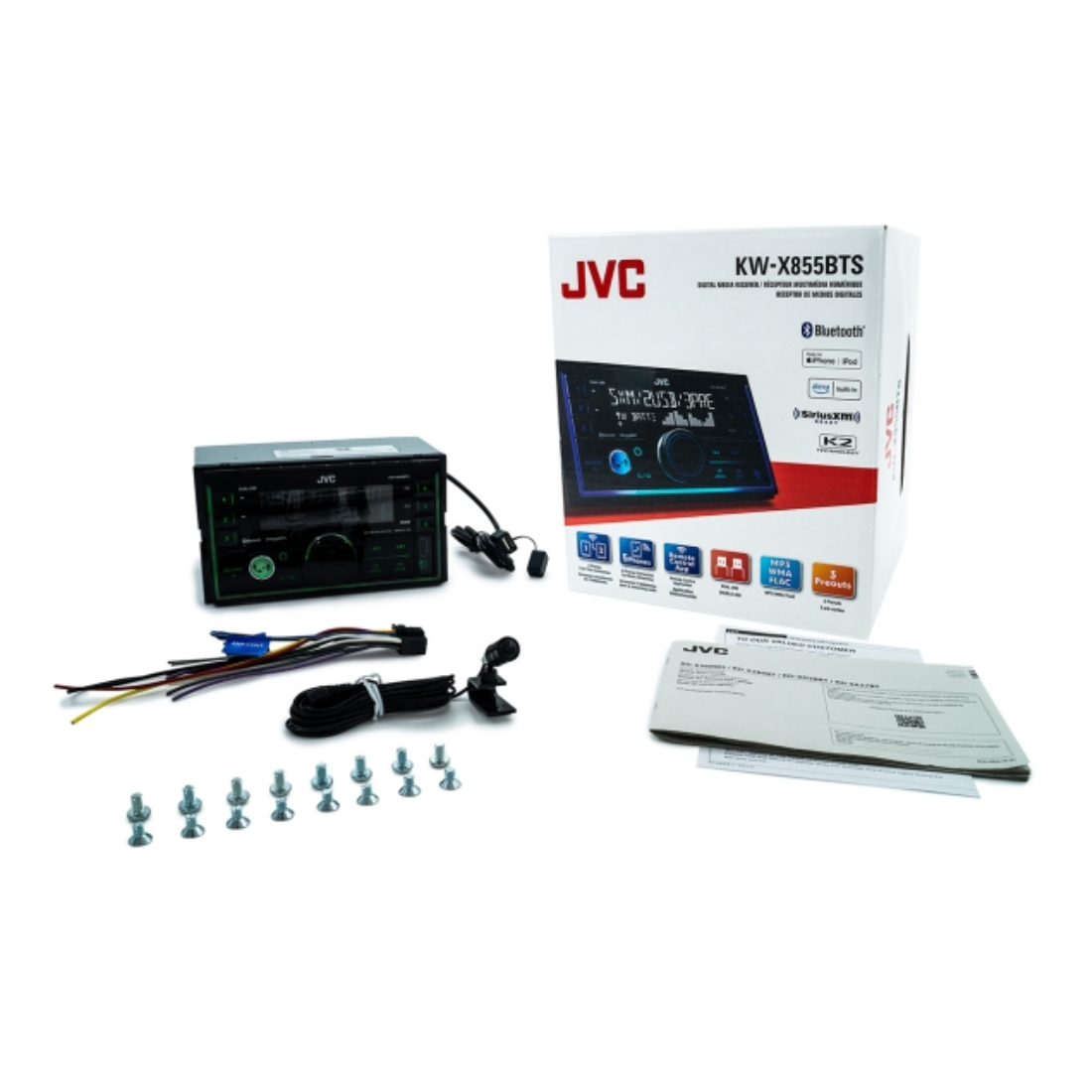 JVC KW-X855BTS 2-DIN Digital Media Receiver w/ Bluetooth / USB / Amazon Alexa