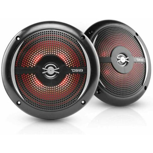 DS18 NXL-6SL/BK HYDRO 6.5" 100W Max 2-Way 4-Ohms Marine Slim Speaker (Black)