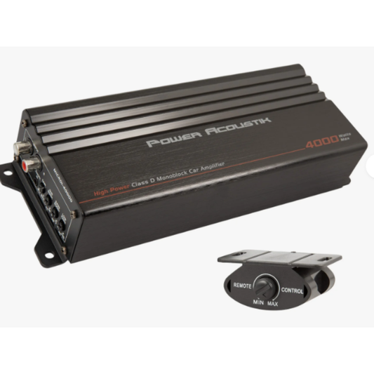 Power Acoustik MICRO1-4000D 1-CH Monoblock 4000W Max Class-D Compact Amplifier