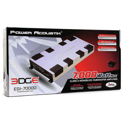 Power Acoustik Edge Series EG1-7000D 7000W 1-Ohm Monoblock Class-D Car Amplifier