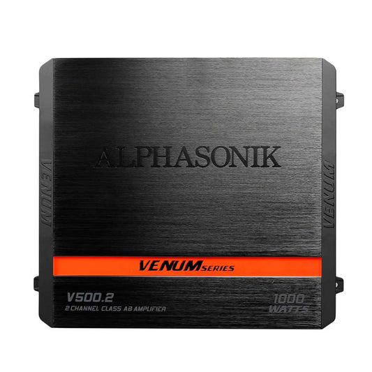 Alphasonik V500.2 2-Channel 500 Watts Class-A/B MOSFET Car Audio Amplifier