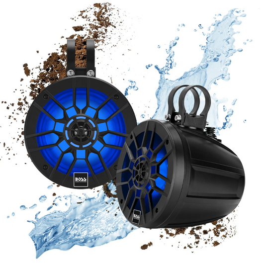 Boss Audio B6RGB 6.5" Marine Roll Cage ATV/UTV Waketower Bluetooth Speaker Pods