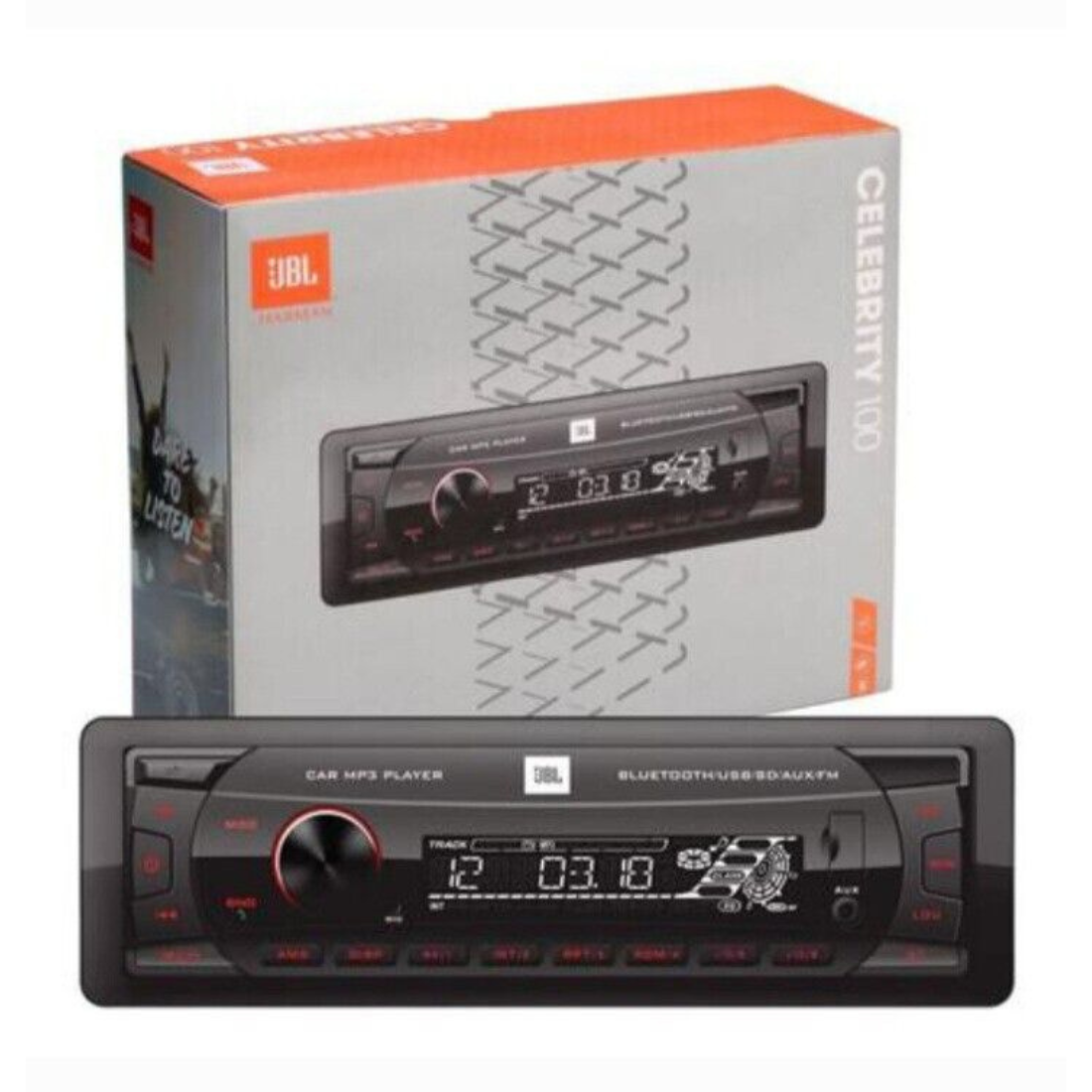 JBL Celebrity 100 1-DIN Mechless Car Stereo MP3/Bluetooth/USB/SD/AUX/FM Receiver