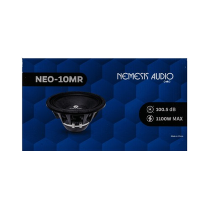 Nemesis Audio NEO-10MR 10" 1100W Peak 4-Ohm Car Midrange Speaker (Single)