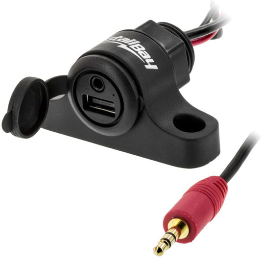 Install Bay IBR72 USB 3.5MM Auxiliary AUX Input Jack Panel w/ Extension Cable