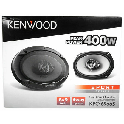Kenwood KFC-6966S 3-Way 6x9in. Black Automotive Speaker - Pair