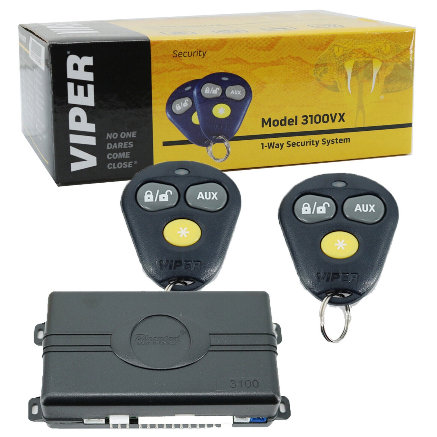 Viper 3100VX 1-Way Keyless Entry Car Alarm & Security System with 2 Remotes