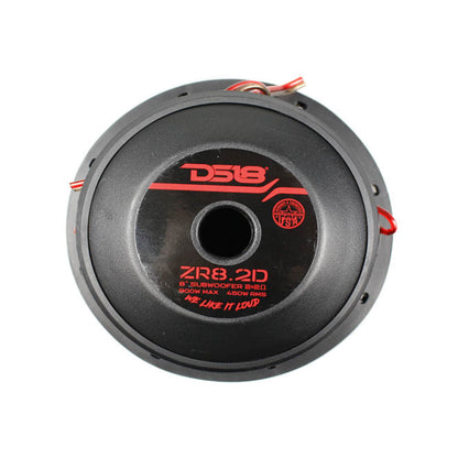 DS18 ZR8.2D 8" 900 W Max Dual 2 Ohm Voice Coil DVC Stereo Car Audio Subwoofer