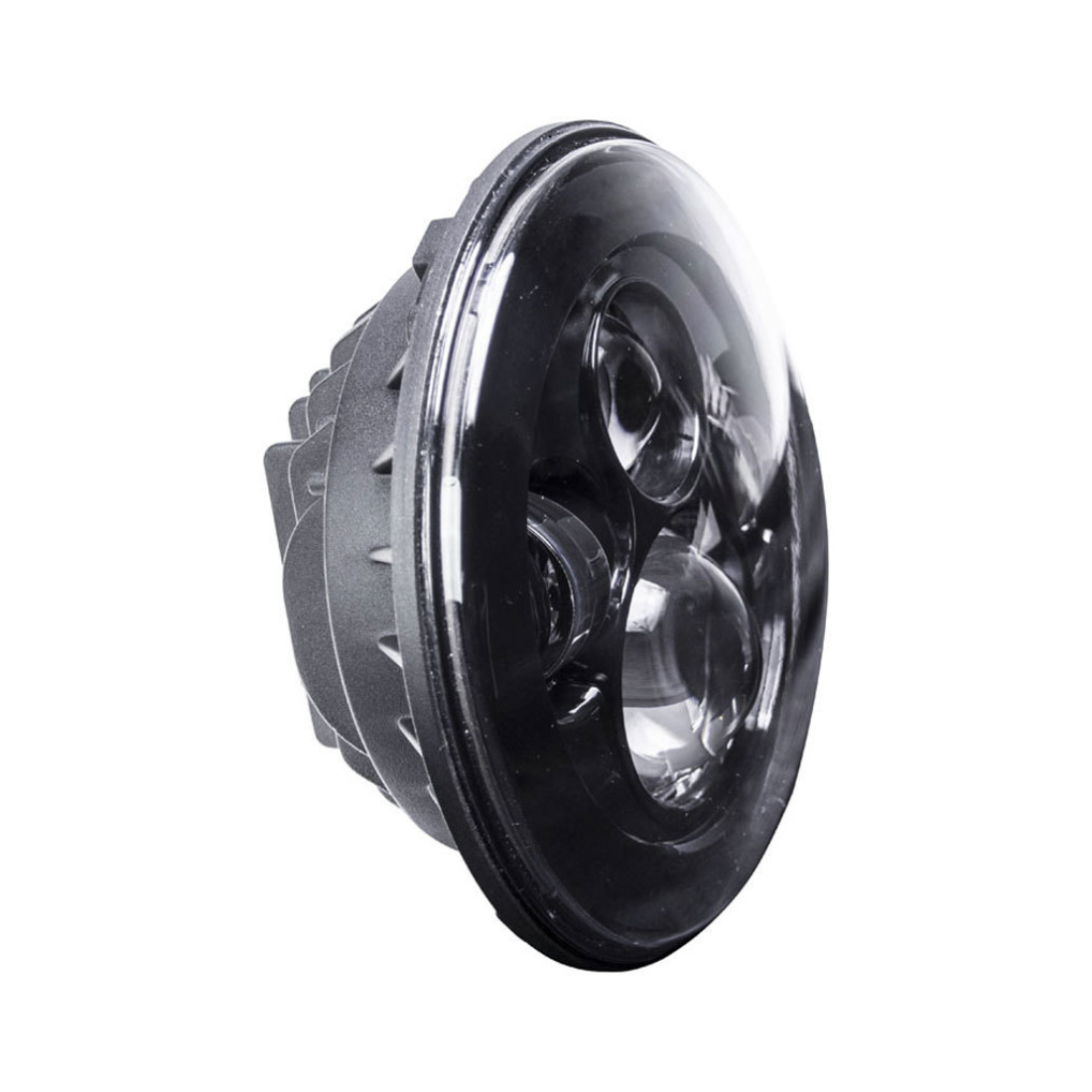 Heise BC-701B Universal 7" Black Round Motorcycle LED Replacement Headlights