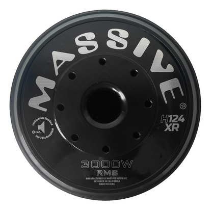 Massive Audio H124XR 12" 6000W Peak Dual 4" 4-Ohm Voice Coil DVC Car Subwoofer