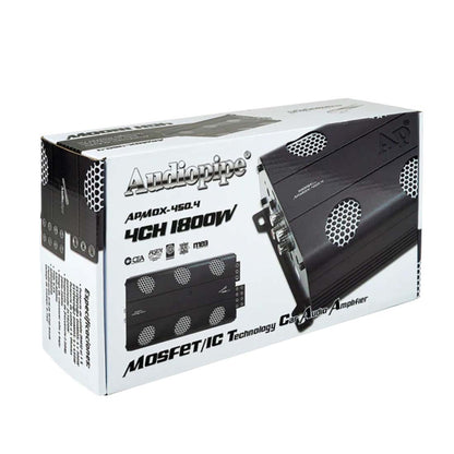 Audiopipe APMOX-450.4 4-Channel 1800 Watts Class-D Full Range Mini Amplifier