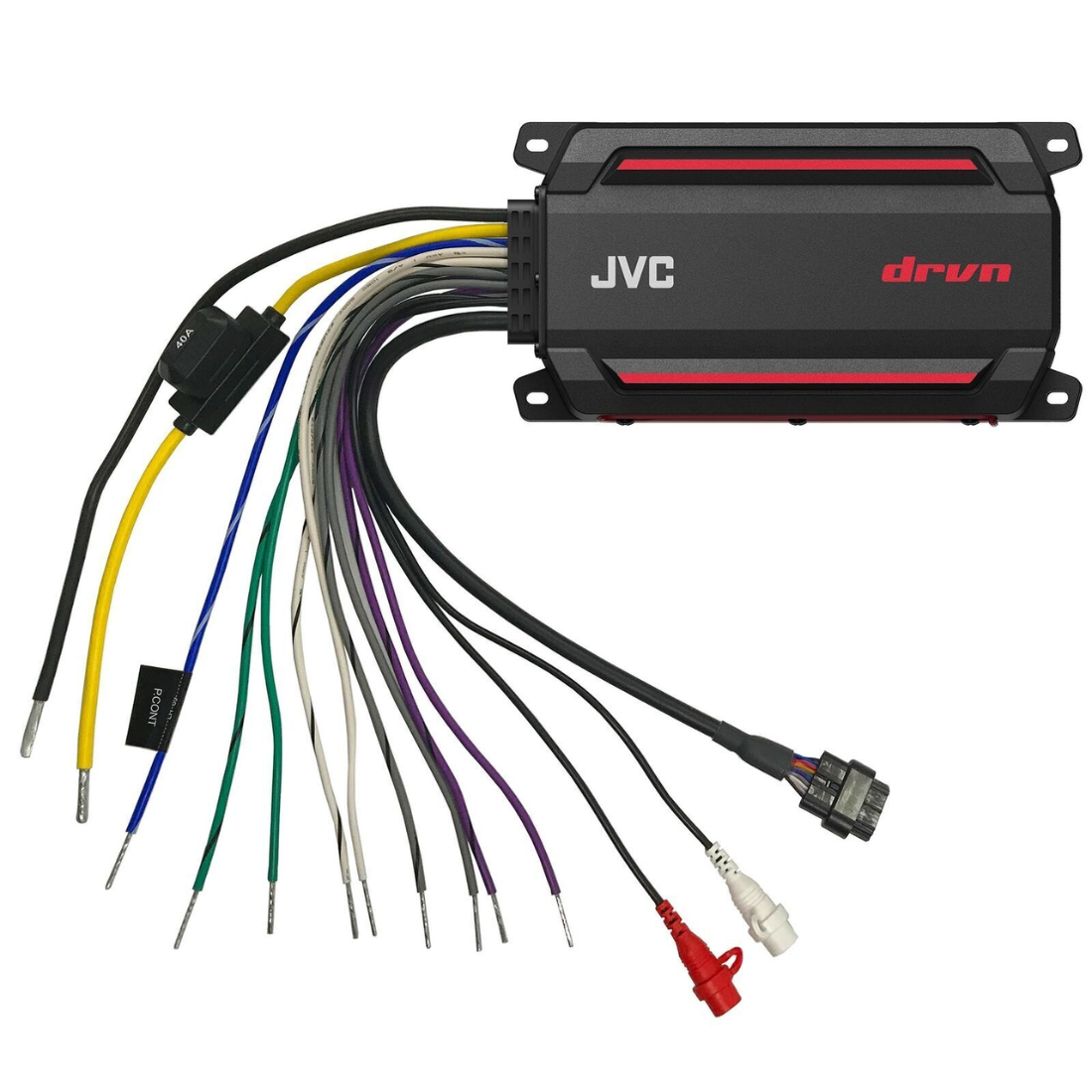JVC KS-DR2104DBT 4-Channel 600W Class-D Digital Compact Amplifier w/ Bluetooth