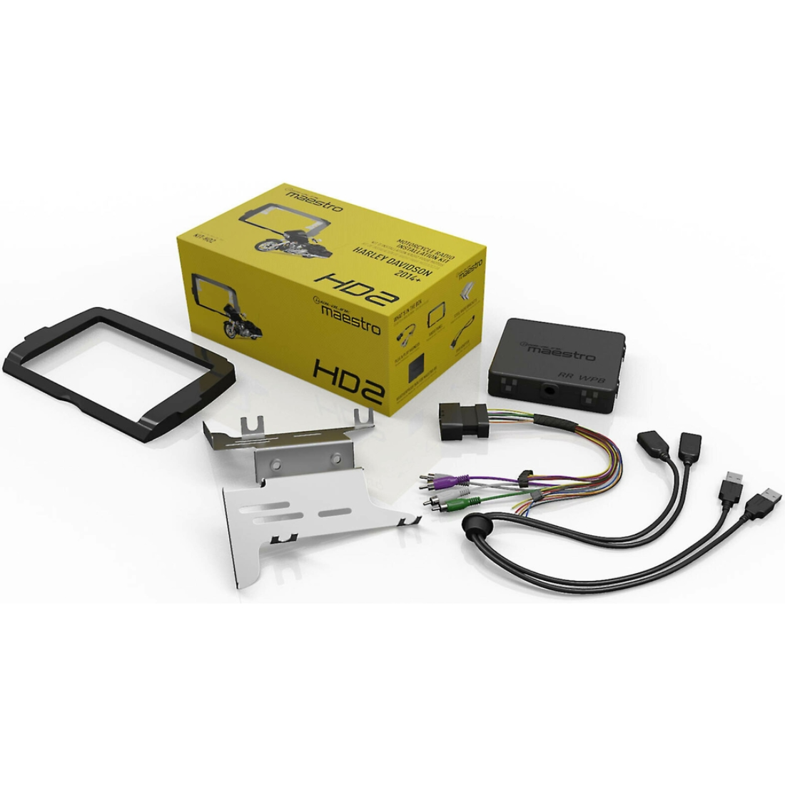 iDatalink KIT-HD2 2-DIN Dash Kit & Retain Handlebar Controls for Harley 2014-22