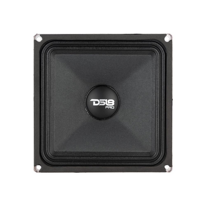 DS18 PRO-X6.4MSQ 6.5" 500W Max 4-Ohm Square Midrange Car Loudspeaker (Single)