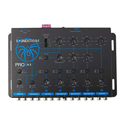 Soundstream PROX4.1 4 Way Electronic Crossover For High SPL Systems W/ Bass Knob