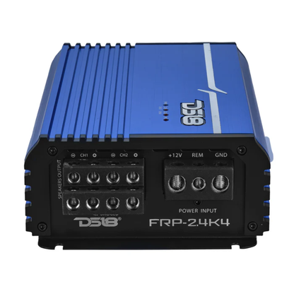 DS18 FRP-2.4K4/BL 4-Channel 2400W RMS Full-Range Class-D Amplifier (Blue)