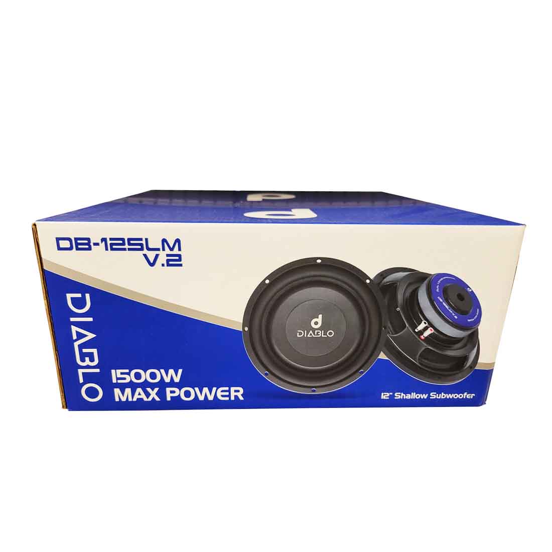 Diablo DB-12SLM V.2 D4 12" 1500W Max Dual 4-Ohm Voice Coil DVC Shallow Subwoofer