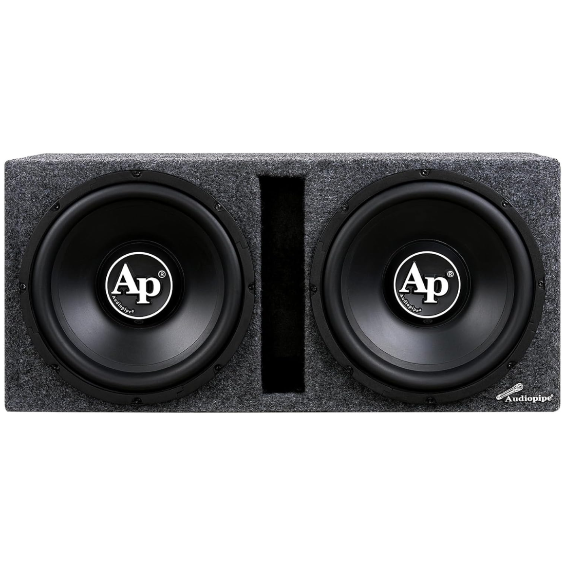 Audiopipe APSB-1250CLV Dual 12" Sub Enclosure w/ Amplifier & Wiring Kit Package