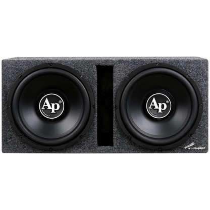 Audiopipe APSB-1250CLV Dual 12" Sub Enclosure w/ Amplifier & Wiring Kit Package