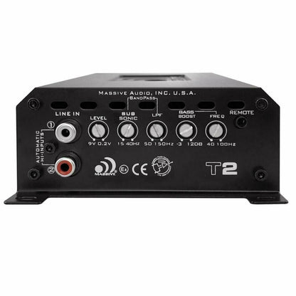 Massive Audio T2 - 800 Watts @ 1 Ohm Mono Block Amplifier