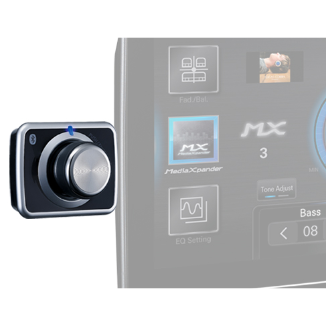 Alpine RUX-H02 Next-Gen Wireless Remote Volume/Bass Knob for Alpine Halo Display