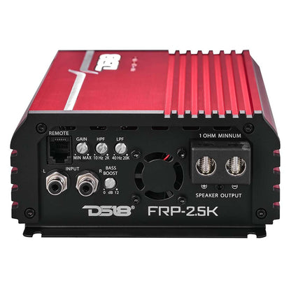 DS18 FRP-2.5K/RD 1-CH 2500W RMS@1-Ohm Class-D Compact Full-Range Amplifier RED