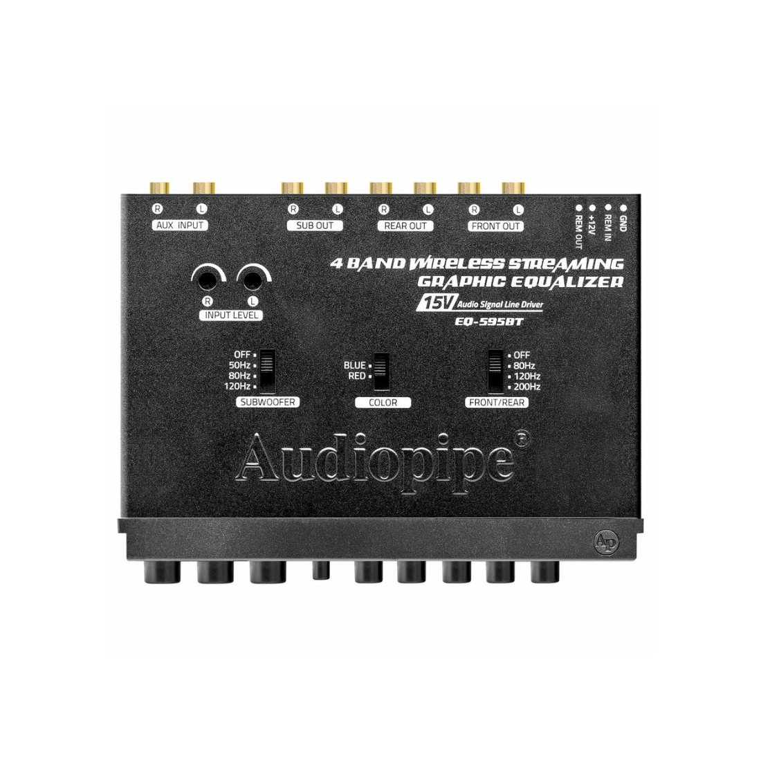 Audiopipe EQ-595BT 4-Band Bluetooth Wireless Audio Streaming Graphic Equalizer