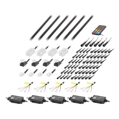 Heise HE-AMB-CAR 18-Piece Complete Chasing Interior Ambient LED Lighting Kit