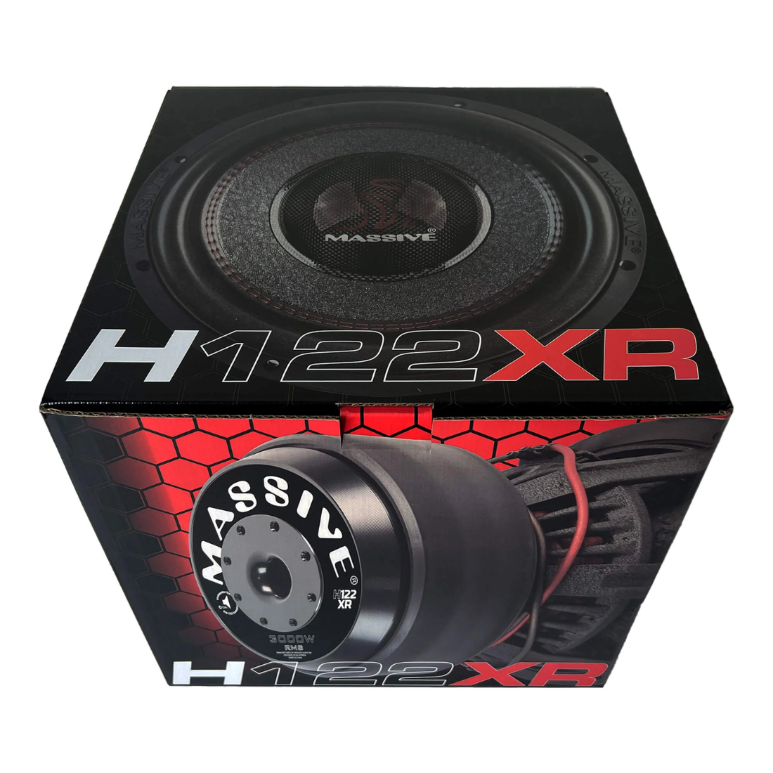 Massive Audio H122XR 12" 6000W Peak Dual 2-Ohm 4" Voice Coil DVC Mega Subwoofer