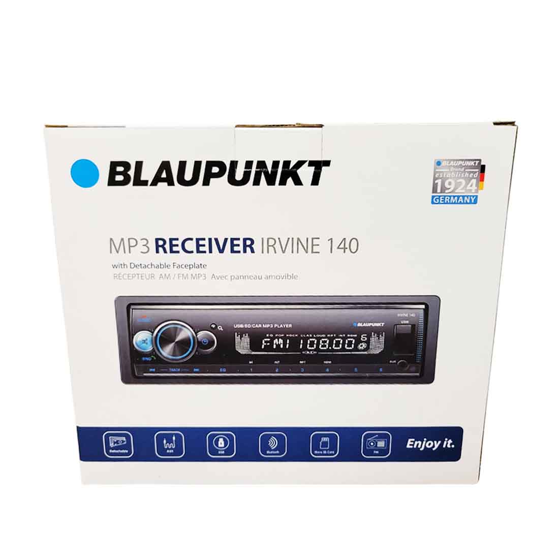 Blaupunkt IRVINE 140 1-DIN MP3/USB/SD/AUX-In Car Stereo Receiver w/ Bluetooth