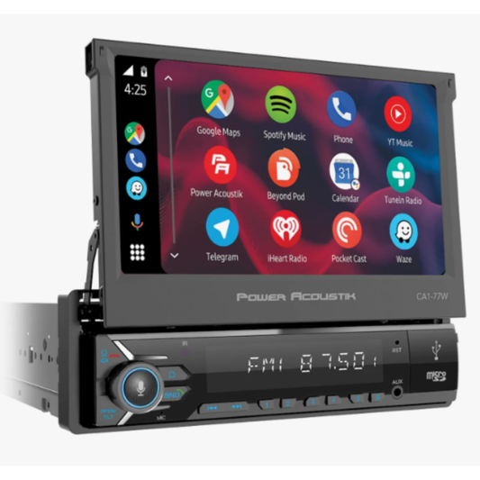 Power Acoustik CA1-77W 7" Digital Media Receiver w/ Apple CarPlay & Android Auto