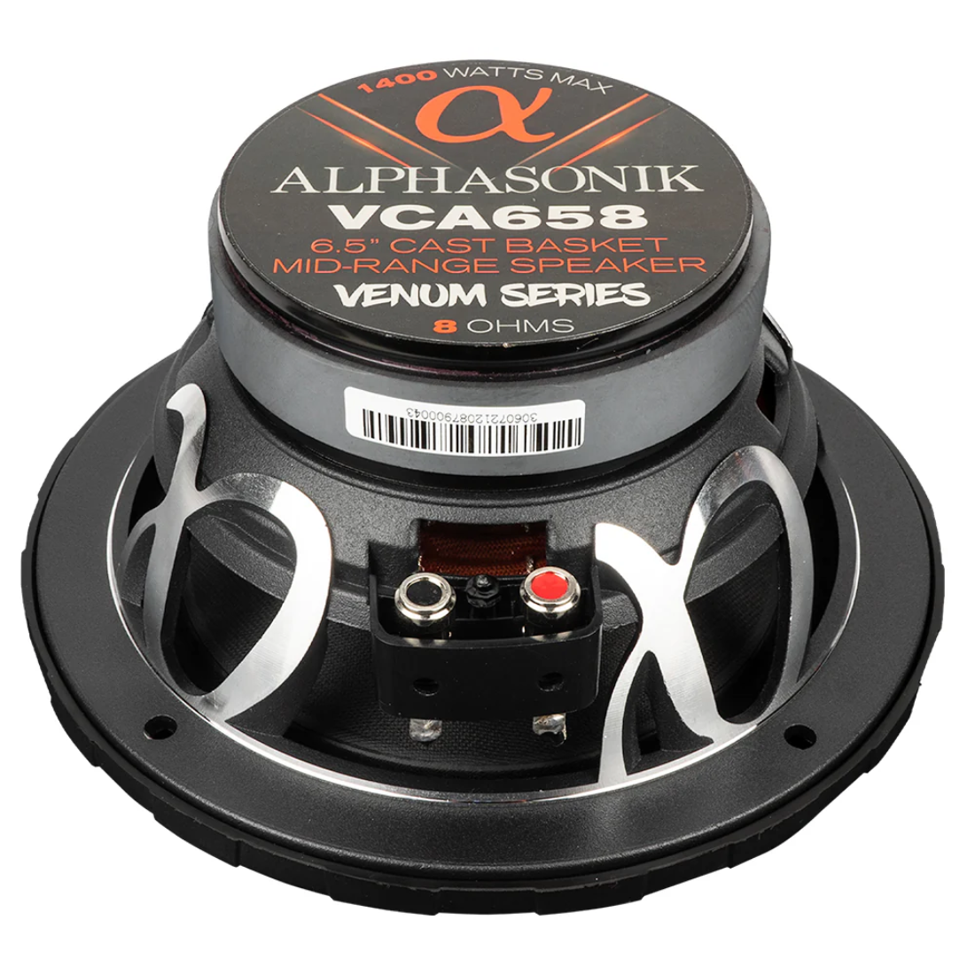 Alphasonik VCA658 6.5" 1400W Max 8-Ohm Car Audio Mid-Range Speakers (Pair)