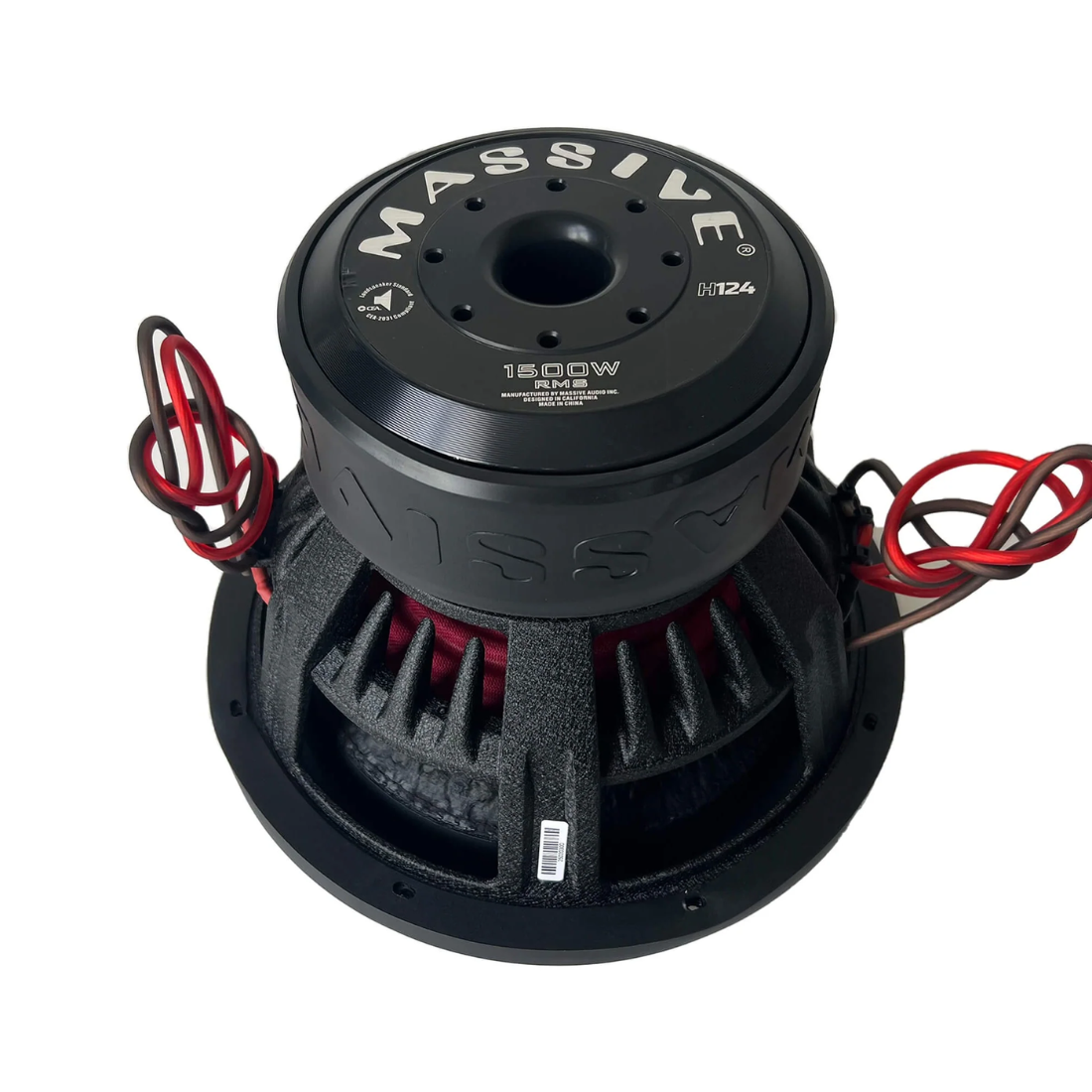 Massive Audio H124 12" 3000W Peak Dual 3" 4-Ohm Voice Coil DVC Car Subwoofer