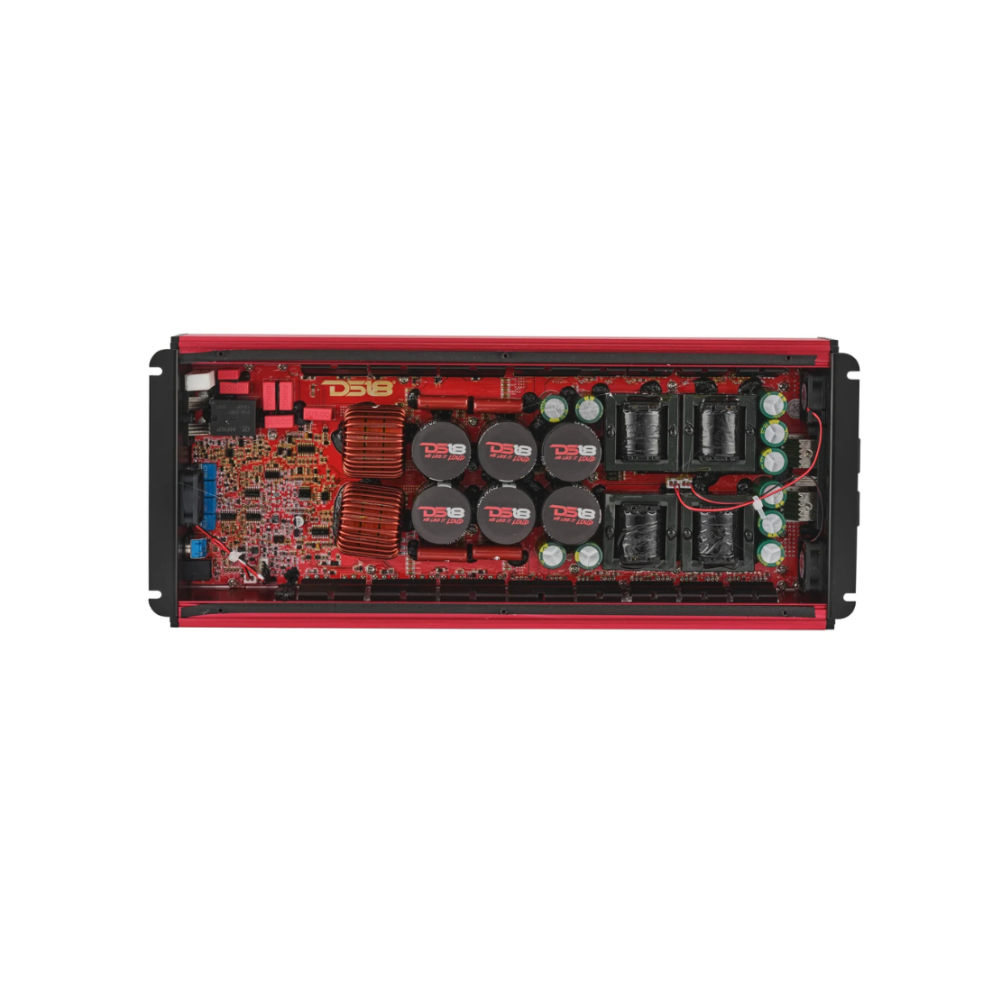 DS18 FRP-8K/RD Monoblock 8000W RMS Class-D Full-Range Car Amplifier (Red)