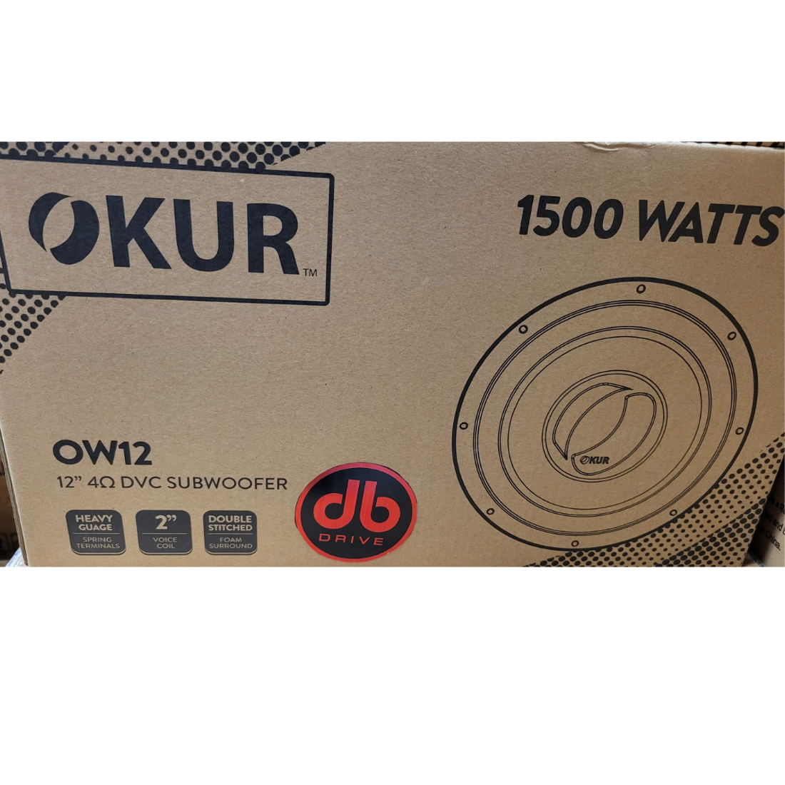 OKUR OW12 12" 1500W Dual 4-Ohm DVC 2" BASV Voice Coil Car Audio Subwoofer