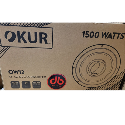 OKUR OW12 12" 1500W Dual 4-Ohm DVC 2" BASV Voice Coil Car Audio Subwoofer