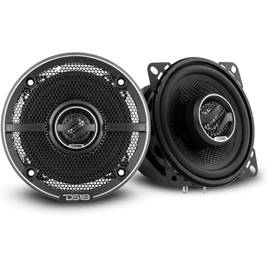 DS18 ZXI-44 4" 2-Way 150W Max 4-Ohm Car Coaxial Speakers w/ Kevlar Cone (Pair)
