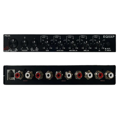 Massive Audio EQ5XP 1/2-DIN Car Audio 5 Band Parametric Equalizer / Crossover