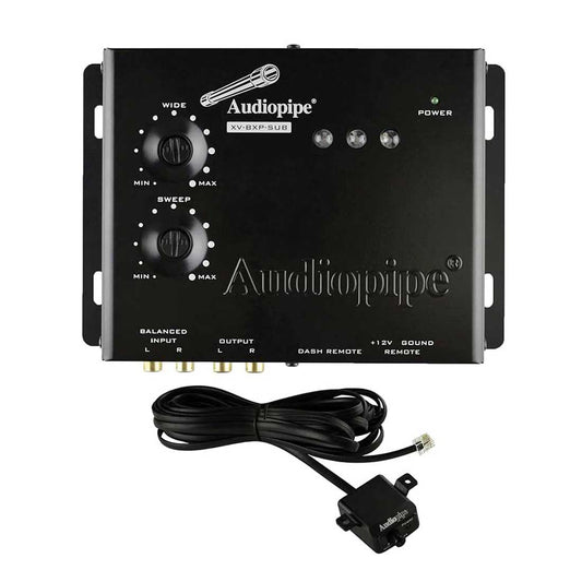 Audiopipe XVBXPSUB 13.5V Car Audio Digital Bass Processor w/ Remote Bass Knob